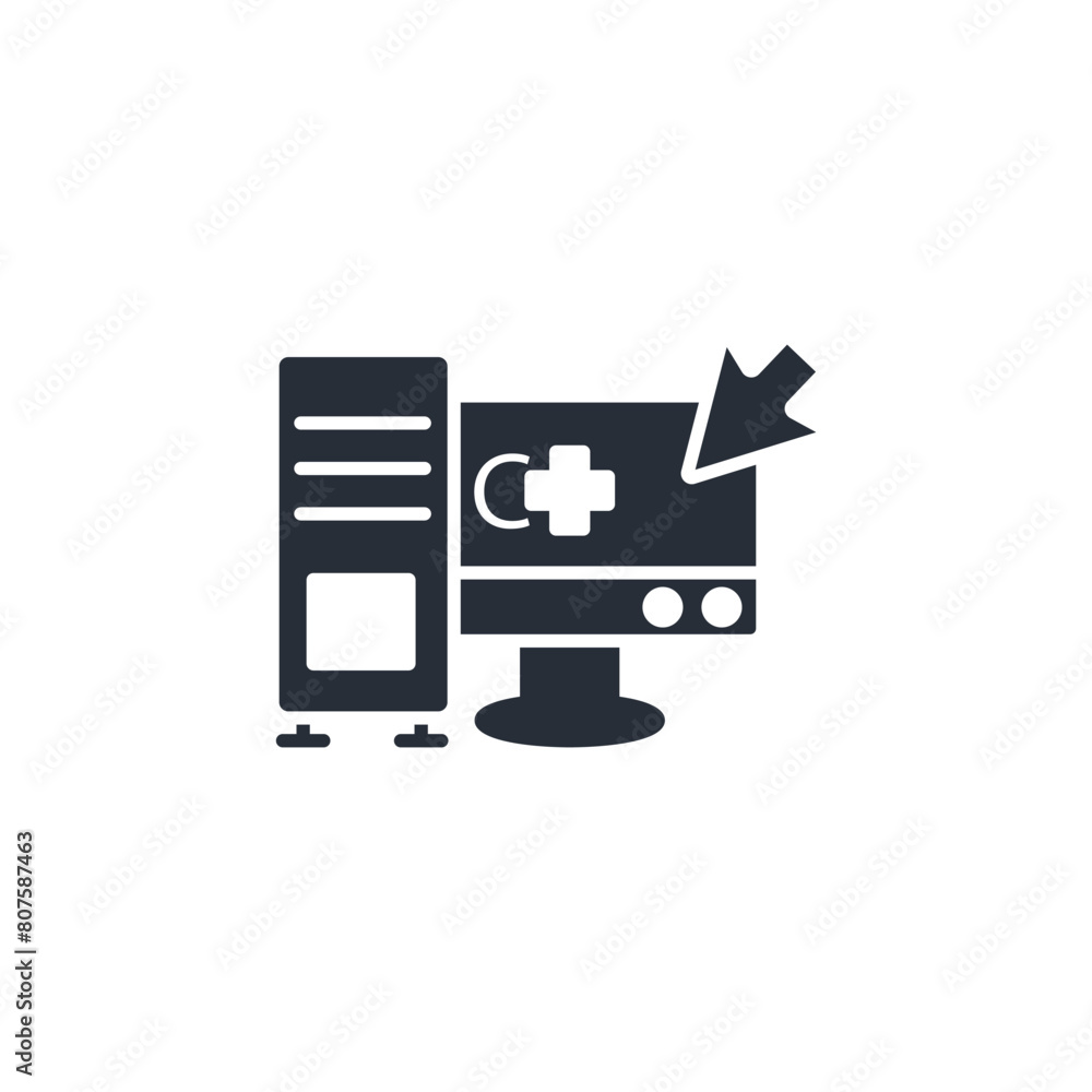 Poster c technology icon. vector.editable stroke.linear style sign for use web design,logo.symbol illustrat