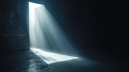 light shining through a door
