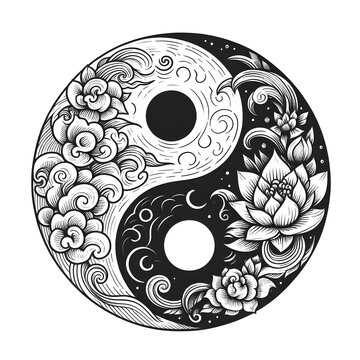 recommend clip art: yin yang tattoo sketch