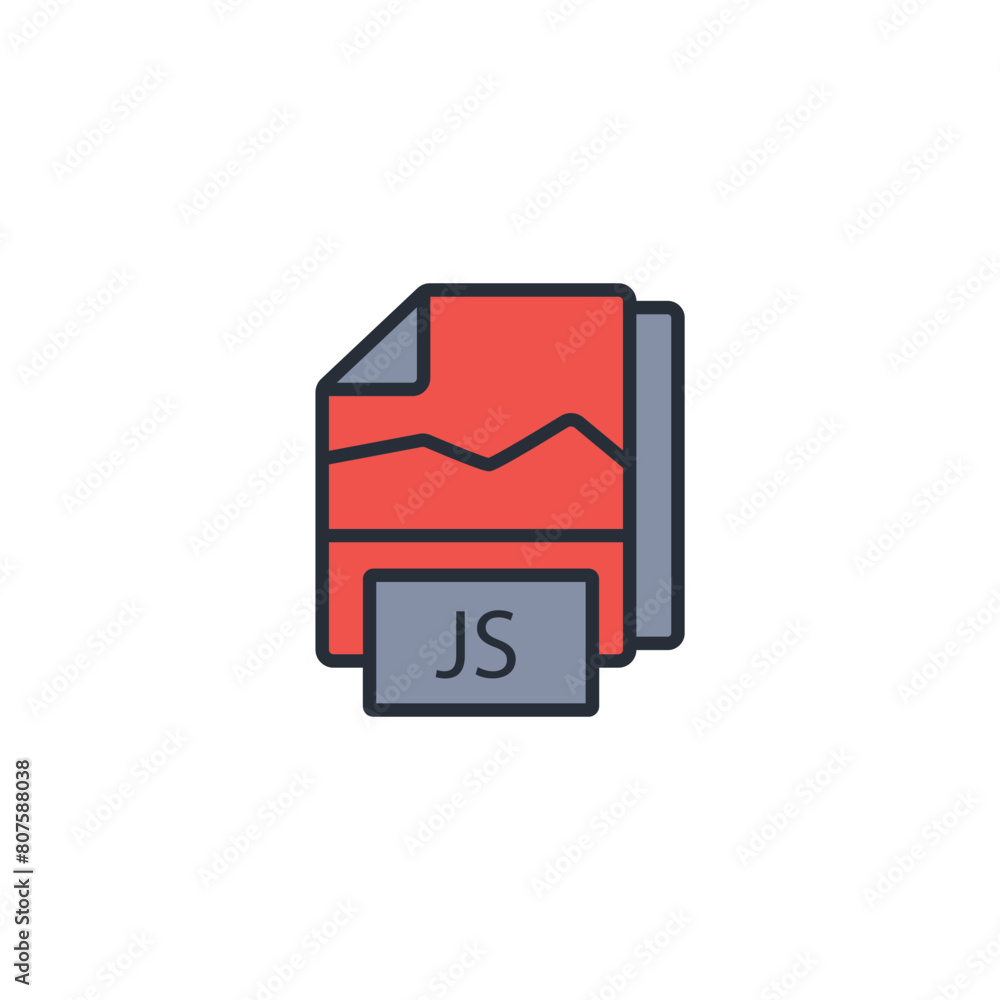 Poster javascript icon. vector.editable stroke.linear style sign for use web design,logo.symbol illustratio