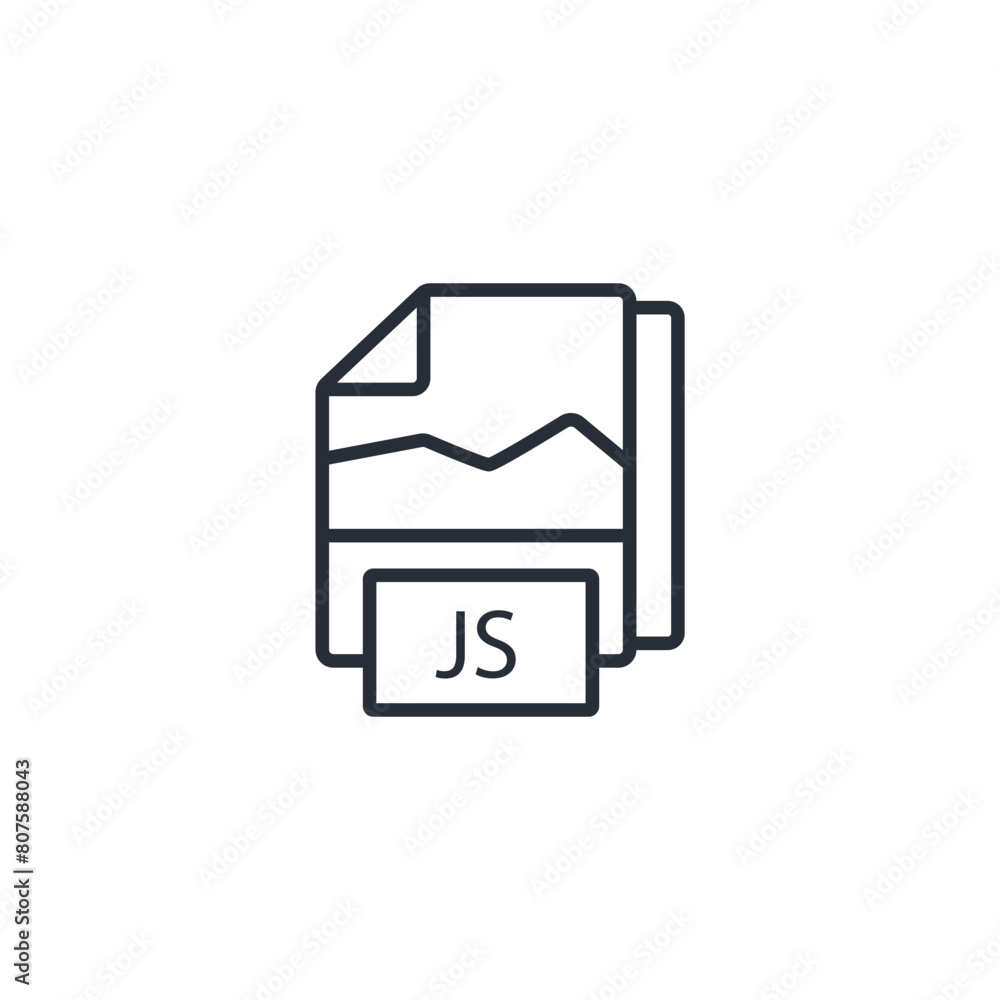 Poster javascript icon. vector.editable stroke.linear style sign for use web design,logo.symbol illustratio