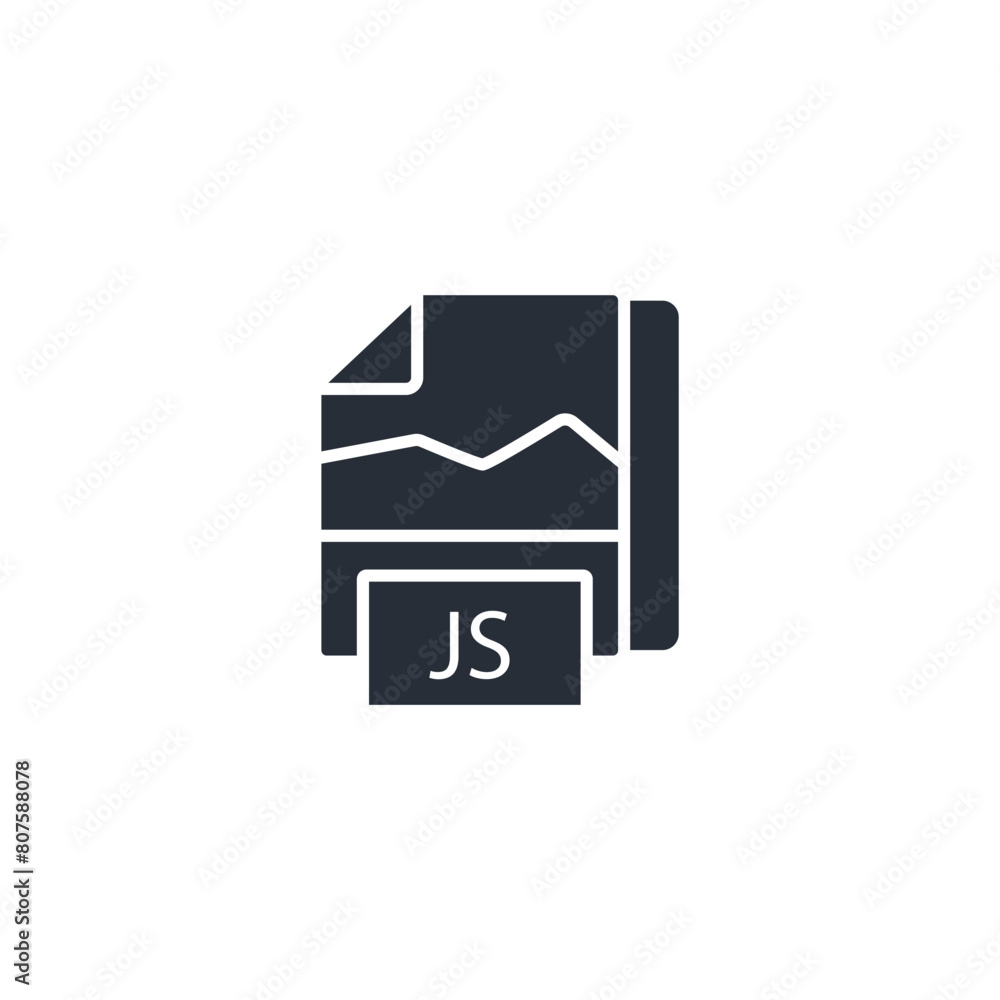 Poster javascript icon. vector.editable stroke.linear style sign for use web design,logo.symbol illustratio