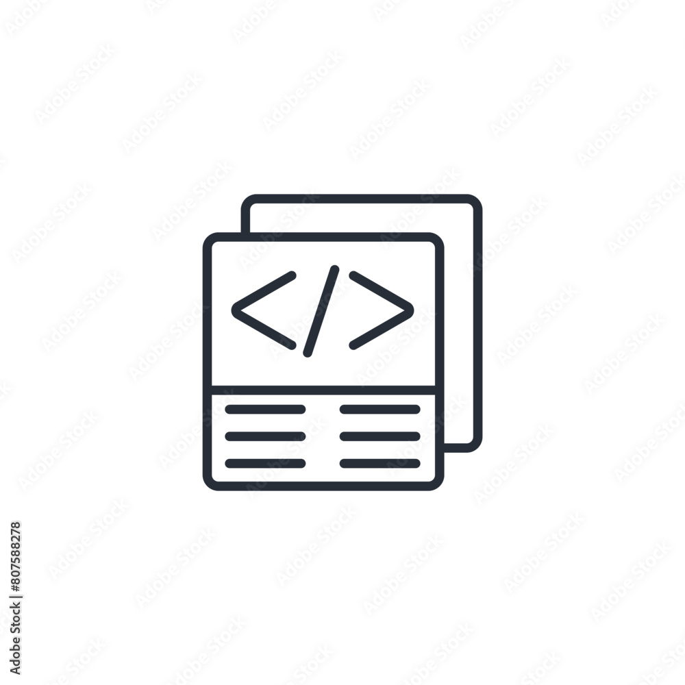 Poster program icon. vector.editable stroke.linear style sign for use web design,logo.symbol illustration.