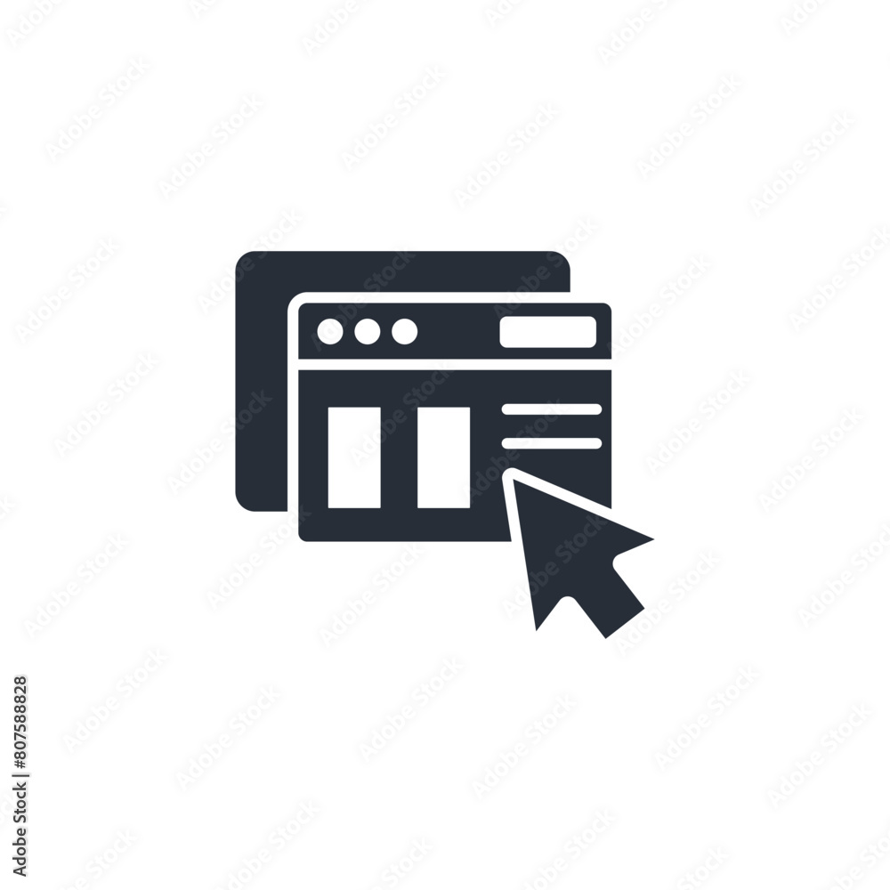 Poster website icon. vector.editable stroke.linear style sign for use web design,logo.symbol illustration.