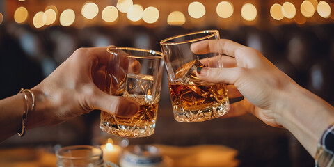 Celebrating moments with whiskey in hand, a toast to memories.