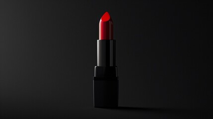 a red lipstick in a black tube