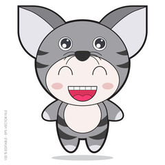 animals character with cat vector