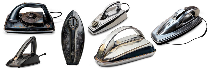 Compact Iron isolated on a transparent background 
