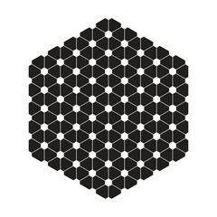 The hexagon overlap on a white background.