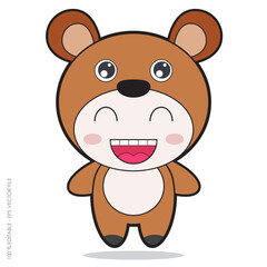 animals character with bear vector
