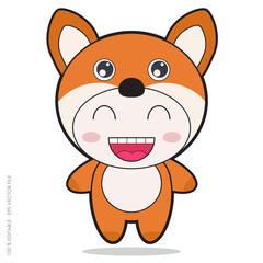 animals character with fox vector