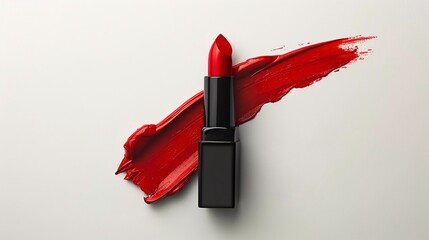 a red lipstick with a smear of red lipstick