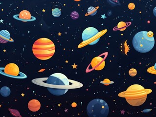 a group of planets and stars