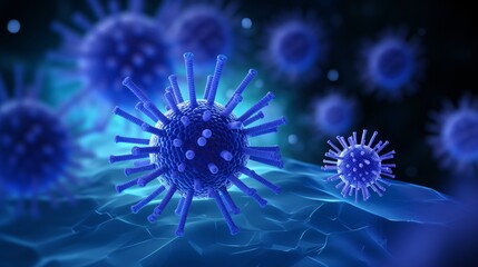 a close-up of a virus