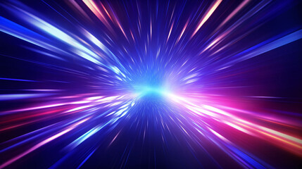 Abstract light background, realistic neon lines background illustration design