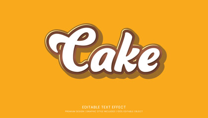 cake text effect template editable design for business logo and brand