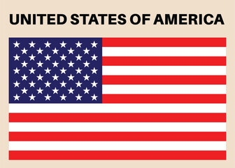 United state of america  flag in vector format.