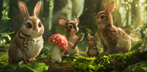  a group of Curious Critters as they embark on a quest to uncover the secrets of their enchanted forest home. 