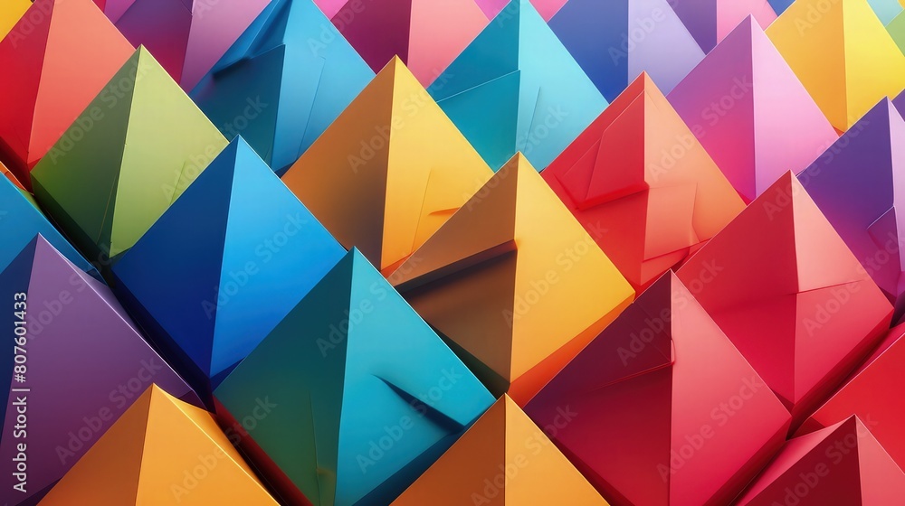 Poster abstract background with triangles