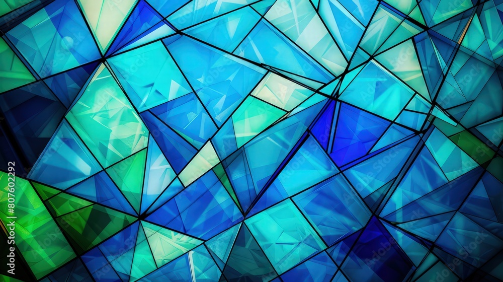 Aufkleber a vibrant kaleidoscope of internal design geometric triangle over lapping abstract background