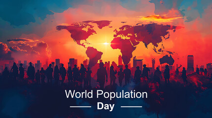 Fototapeta premium World population day, World population day background, Generative AI