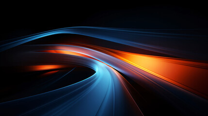 Abstract light background, realistic neon lines background illustration design