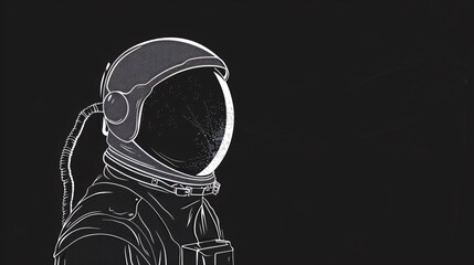 a drawing of an astronaut