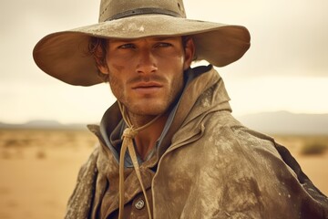 Photo capturing the rugged yet refined aesthetic of Cowboy Core fashion, perfect for fashion magazines and style blogs