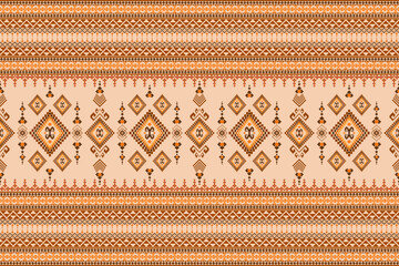 Ethnic geometric pixel Aztec traditional seamless pattern. Native geometry shape style perfect design for fabric, clothing, element, ornament, embroidery, home decor, interior, printing, background