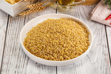 Dry wheat bulgur fow cooking