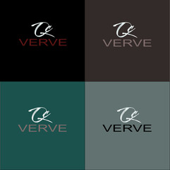Verve signature logo design 