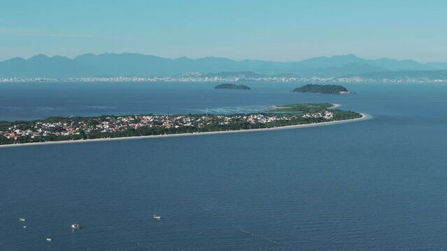 A panoramic view of Daniela Beach, an oasis nestled along the Brazilian coastline.