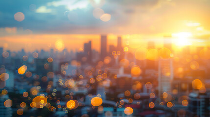 blur effect photo city skyline