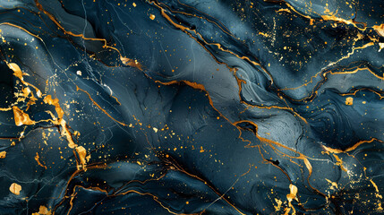 Vivid lemon  midnight blue marble design with golden streaks portraying a luxurious faux stone appearance