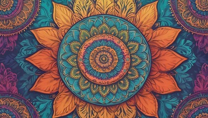 Create a background with intricate floral mandalas upscaled 11