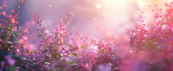 Drift Away Into A Dreamy Nature Background Adorned With Soft Pink Bokeh From Garden Plants, Background HD For Designer 