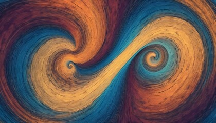 Abstract swirls and spirals creating a sense of mo