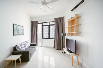 Cozy home interior. Domestic living concept. Healthy work and home balance lifestyle.