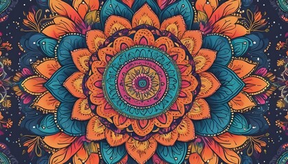 Create a background with intricate floral mandalas upscaled 9