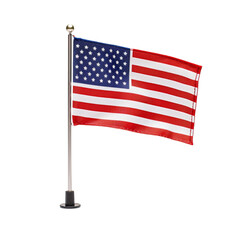 Fototapeta premium American flag waving in the wind.