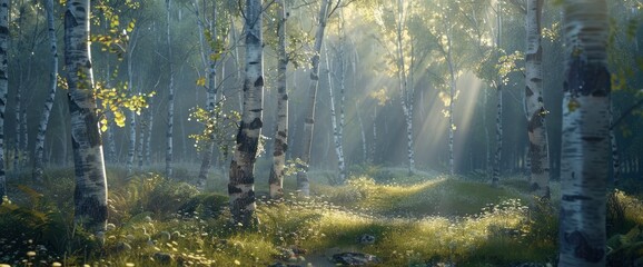 Experience The Enchantment Of A Birch Forest, Background HD For Designer 