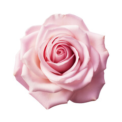 Pink rose on transparent background.