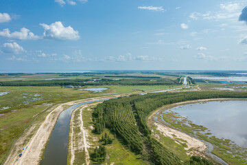Canal in prairie wetland