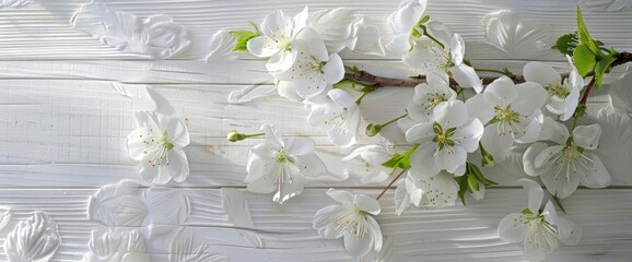 Find Beauty In Simplicity With Flowers Against A White Wooden Background, Background HD For Designer 