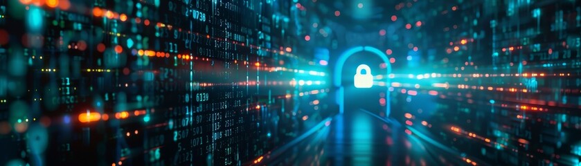 Obraz premium Digital Defense : Cybersecurity, Data Protection, Encryption, Privacy Measures.