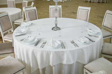 a table set for a dinner party