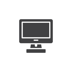 Computer monitor vector icon