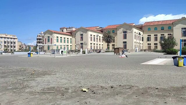Lido di Ostia - Panoramica della Spiaggia degli Sposi dalla riva