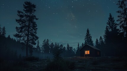 Outdoor Adventure: Camping Retreat. Concept Camping Retreat, Starry Night.