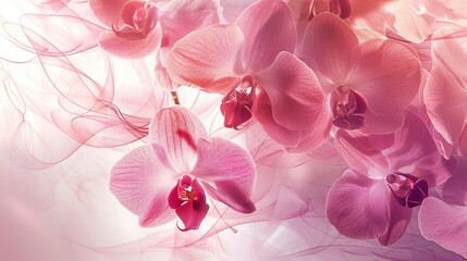 Stylish poster featuring an artistic arrangement of rose petals floating, with ample negative space drawing attention to the flowers ephemeral beauty